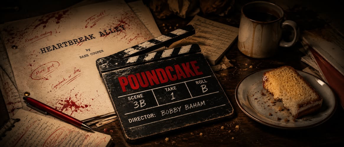 POUNDCAKE movie poster — a film by Bobby Baham. Tagline: You don't wait for permission, you make the damn movie. We made a movie.